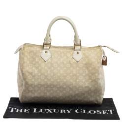 Pre Owned حقيبة لوي فيتون سبيدي 30 ميني لين كانفاس مونوغرامي رملي 