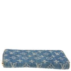 مملوكة مسبقًا Louis Vuitton Blue Monogram Denim Zippy Wallet