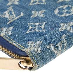 مملوكة مسبقًا Louis Vuitton Blue Monogram Denim Zippy Wallet