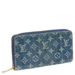 مملوكة مسبقًا Louis Vuitton Blue Monogram Denim Zippy Wallet