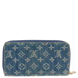 مملوكة مسبقًا Louis Vuitton Blue Monogram Denim Zippy Wallet