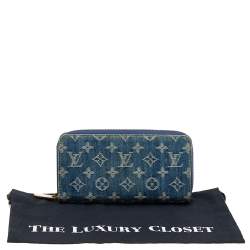 مملوكة مسبقًا Louis Vuitton Blue Monogram Denim Zippy Wallet