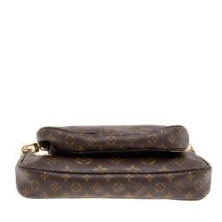 Pre Owned Louis Vuitton Rose Clair Monogram Canvas Multi-Pochette Accessories Bag