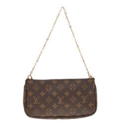 Pre Owned Louis Vuitton Rose Clair Monogram Canvas Multi-Pochette Accessories Bag