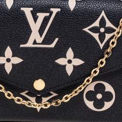 مملوكة مسبقًا حقيبة لوي فيتون فليسي بوشيت جلد بيج/أسود