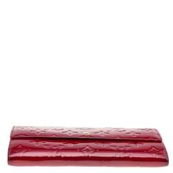 Pre Owned محفظة لوي فيتون سارة جلد فيرنيه مونوغرامي بوم دامور أحمر 