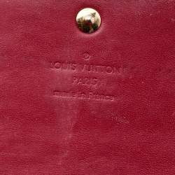 Pre Owned محفظة لوي فيتون سارة جلد فيرنيه مونوغرامي بوم دامور أحمر 
