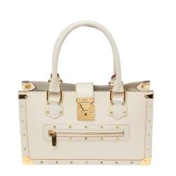 LOUIS VUITTON Ivory Suhali Leather Le Fabuleux Bag