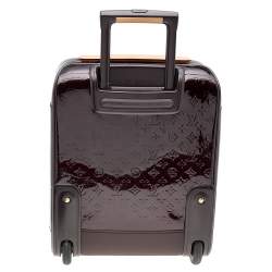 Pre Owned Louis Vuitton Amarante Monogram Vernis Pegase 45 Suitcase