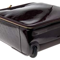 Pre Owned Louis Vuitton Amarante Monogram Vernis Pegase 45 Suitcase