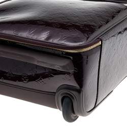 Pre Owned Louis Vuitton Amarante Monogram Vernis Pegase 45 Suitcase