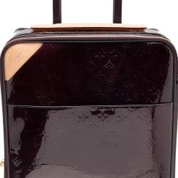 Pre Owned Louis Vuitton Amarante Monogram Vernis Pegase 45 Suitcase