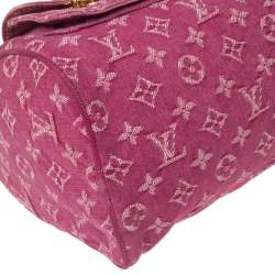 مملوكة مسبقًا حقيبة لوي فيتون نوي سبيدي دنيم مونوغرامي فوشيا