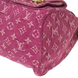 مملوكة مسبقًا حقيبة لوي فيتون نوي سبيدي دنيم مونوغرامي فوشيا