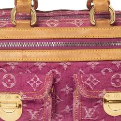 مملوكة مسبقًا حقيبة لوي فيتون نوي سبيدي دنيم مونوغرامي فوشيا