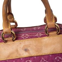 مملوكة مسبقًا حقيبة لوي فيتون نوي سبيدي دنيم مونوغرامي فوشيا