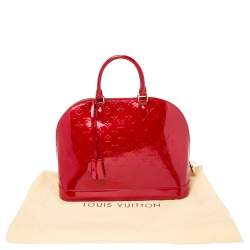 Pre Owned Louis Vuitton Pomme D'Amour Monogram Vernis GM Alma Bag