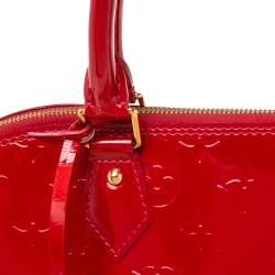 Pre Owned Louis Vuitton Pomme D'Amour Monogram Vernis GM Alma Bag