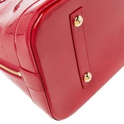 Pre Owned Louis Vuitton Pomme D'Amour Monogram Vernis GM Alma Bag