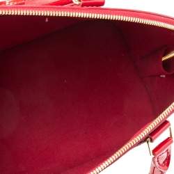 Pre Owned Louis Vuitton Pomme D'Amour Monogram Vernis GM Alma Bag