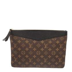 Louis Vuitton, Bags, Louis Vuitton Daily Pouch Clutch Bag Monogram Calf  Leather Pink Brown