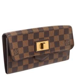 Pre Owned محفظة لوي فيتون روزبري كانفاس دامييه إيبين