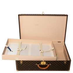 Pre Owned Louis Vuitton Monogram Canvas Alzer 80 Luggage Trunk