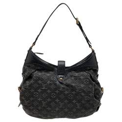 مملوكة مسبقًا Louis Vuitton Black Monogram Denim Mahina XS Bag