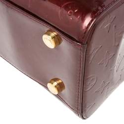 Pre Owned Louis Vuitton Rouge Fauviste Monogram Vernis Brea GM Tote