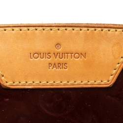 Pre Owned Louis Vuitton Rouge Fauviste Monogram Vernis Brea GM Tote