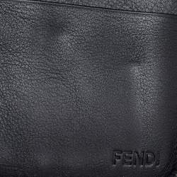 مملوكة مسبقًا Fendi Black Crocodile Leather Zip Around Wallet