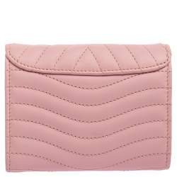 مملوكة مسبقًا Louis Vuitton Smoothie Pink Leather New Wave Compact Wallet