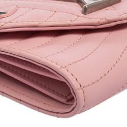 مملوكة مسبقًا Louis Vuitton Smoothie Pink Leather New Wave Compact Wallet