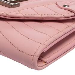 مملوكة مسبقًا Louis Vuitton Smoothie Pink Leather New Wave Compact Wallet