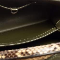 مملوكة مسبقًا Louis Vuitton Khaki Green Taurillon Leather and Python Capucines PM Bag