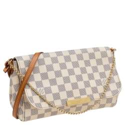 مملوكة مسبقًا حقيبة لوي فيتون فافوريت كانفاس دامييه ازور متوسطة