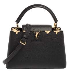 Louis Vuitton Taurillon Leather Flower Embellished Capucines BB