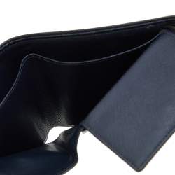 مملوكة مسبقًا محفظة لوي فيتون كانفاس ميني لين أزرق كحلي مونوغرامي مضغوطة