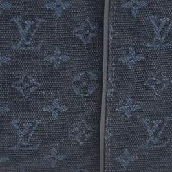 مملوكة مسبقًا محفظة لوي فيتون كانفاس ميني لين أزرق كحلي مونوغرامي مضغوطة