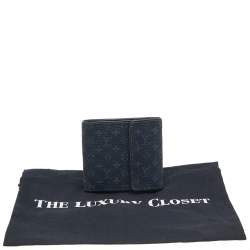 مملوكة مسبقًا محفظة لوي فيتون كانفاس ميني لين أزرق كحلي مونوغرامي مضغوطة