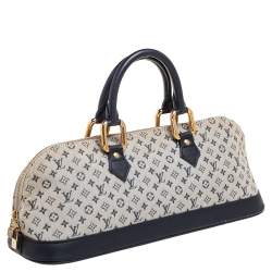 Louis Vuitton Blue Monogram Mini Canvas Lin Horizontal Alma Bag