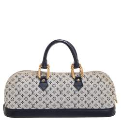 Louis Vuitton Blue Monogram Mini Canvas Lin Horizontal Alma Bag