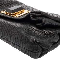 Pre Owned Louis Vuitton Black Monogram Leather Limited Edition Altair Clutch