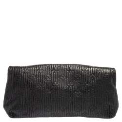 Pre Owned Louis Vuitton Black Monogram Leather Limited Edition Altair Clutch