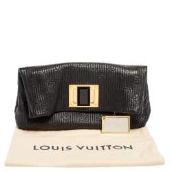 Pre Owned Louis Vuitton Black Monogram Leather Limited Edition Altair Clutch