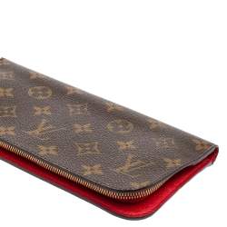 مملوكة مسبقًا Louis Vuitton Rouge Monogram Coated Canvas Insolite Wallet 