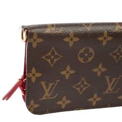 مملوكة مسبقًا Louis Vuitton Rouge Monogram Coated Canvas Insolite Wallet 