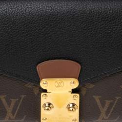 Pre Owned Louis Vuitton Black Monogram Canvas And Leather Pallas Wallet