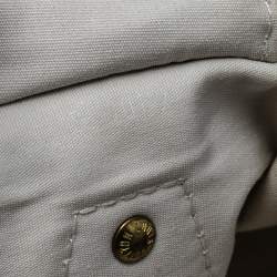 Pre Owned Louis Vuitton White/Blue Monogram Mini Lin Croisette Speedy 30