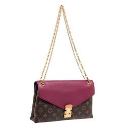 Pre Owned Louis Vuitton Aurore Monogram Canvas Pallas Chain Bag